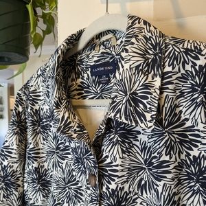 Land's End printed rain jacket